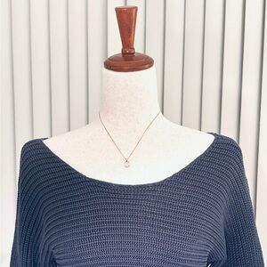 ❄️Vince 100% Cotton Chunky-Knit Pullover Sweater, Size M, Charcoal/Dark Gray